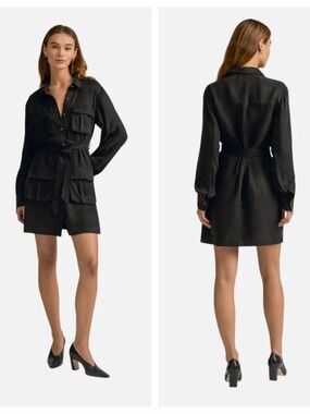 Favorite Daughter The Utility Glamour Black Dress Size Small NWT